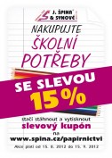Slevov� kup�n -15% na �koln� pot�eby - obr�zek 1